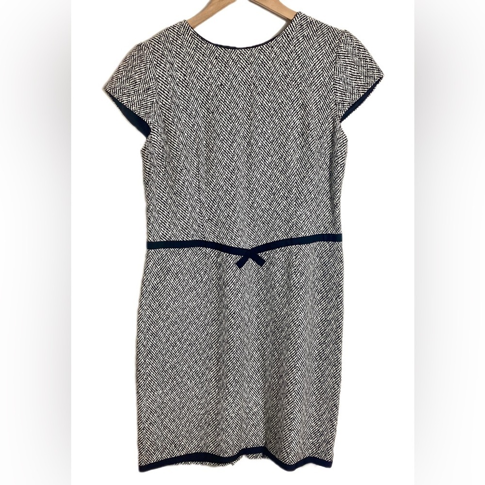 Talbots Black and White Herringbone Dress